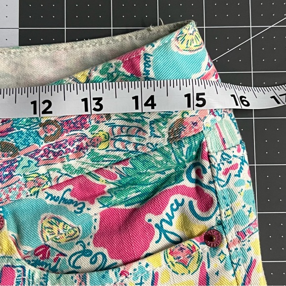 Lilly Pulitzer Worth Skinny Mini Jeans Size 4 Floral Bright Preppy Vacation - Picture 7 of 10